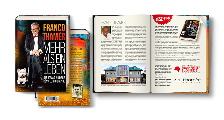 Franco Thamer Biographie - Flyer zum Buch zur Frankfurter Buchmesse - Mehr als ein Leben